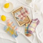 جوراب مچی طرح چارخونه رنگی رنگی - تصویر 7