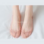 جوراب کالج رویه کوتاه گیپوری طرح برگ - تصویر 10