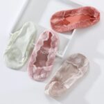 جوراب کالج رویه کوتاه گیپوری طرح برگ - تصویر 4