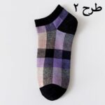 جوراب مچی طرح چارخونه رنگی رنگی - تصویر 3