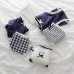 شورت نخی سورمه ای طرح  قلب و پاپیون( سایز XL) - تصویر 2