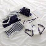 شورت نخی سورمه ای طرح  قلب و پاپیون( سایز XL) - تصویر 3