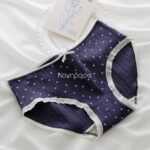 شورت نخی سورمه ای طرح  قلب و پاپیون( سایز XL) - تصویر 4