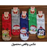 جوراب ساقدار طرح پنگوئن و آدم برفی - تصویر 6