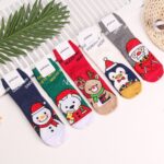 جوراب ساقدار طرح پنگوئن و آدم برفی - تصویر 2