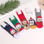 جوراب ساقدار طرح پنگوئن و آدم برفی - تصویر 9