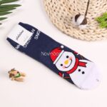 جوراب ساقدار طرح پنگوئن و آدم برفی - تصویر 4