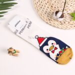 جوراب ساقدار طرح پنگوئن و آدم برفی - تصویر 3