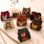 جوراب ساقدار طرح گوزن و گربه - تصویر 12