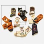 جوراب ساقدار طرح گوزن و گربه - تصویر 5