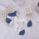 جوراب آبی گل گلی1029 - تصویر 5