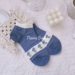 جوراب آبی گل گلی1029 - تصویر 7