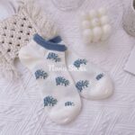 جوراب آبی گل گلی1029 - تصویر 10