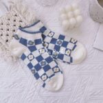 جوراب آبی گل گلی1029 - تصویر 11