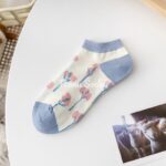 پک 5 جفتی جوراب مچی طرح گل - تصویر 3