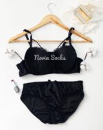 ست شورت و سوتین مخمل سایز 70 (محصول لک دارد) - تصویر 7