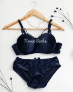 ست شورت و سوتین مخمل سایز 70 (محصول لک دارد) - تصویر 2