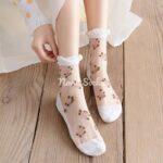 جوراب ساقدار شیشه ای طرح یاسمن - تصویر 9