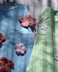 تیشرت گل برجسته (سایز L) - تصویر 3
