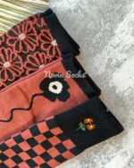جوراب ساقدار طرح گل پاییزی - تصویر 2