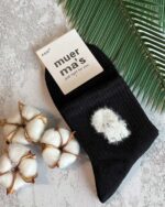 جوراب نیم ساق  لبه موهر طرح پاپی - تصویر 2