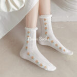 جوراب ساقدار گل سبز1039 - تصویر 5