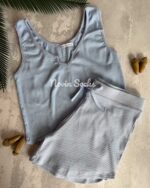 ست کراپ و شلوارک سونیا (سایز L ) - تصویر 4