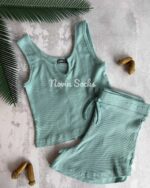 ست کراپ و شلوارک سونیا (سایز L ) - تصویر 13