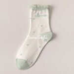 جوراب ساقدار گل سبز1039 - تصویر 7