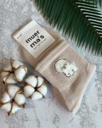 جوراب نیم ساق  لبه موهر طرح پاپی - تصویر 8