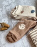 جوراب ساقدار حوله ای خرسی نسکافه ای - تصویر 4