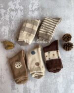 جوراب ساقدار حوله ای خرسی نسکافه ای - تصویر 5