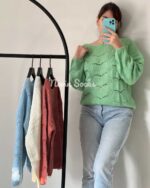 بلوز بافت موج (سایز S) - تصویر 3