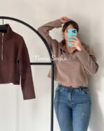 دورس زیپ دار قهوه ای - تصویر 8