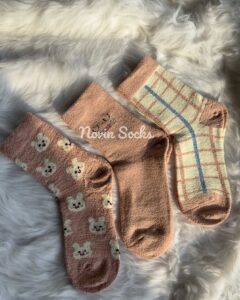 جوراب ساقدار بوکله خرگوش صورتی - تصویر 2