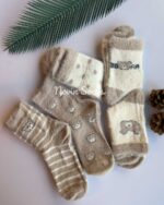 جوراب ساقدار موهر خرس نسکافه ای - تصویر 2