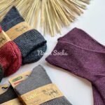 جوراب ساقدار پشمی طرح راش - تصویر 4