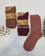 جوراب ساقدار پشمی طرح پاییزان - تصویر 2