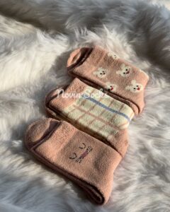 جوراب ساقدار بوکله خرگوش صورتی - تصویر 3