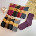 جوراب ساقدار پشمی طرح راش - تصویر 2