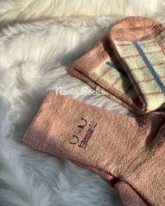 جوراب ساقدار بوکله خرگوش صورتی - تصویر 6