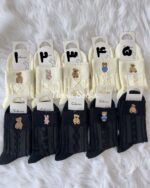 جوراب نیم ساق گلدوزی خرسی - تصویر 3