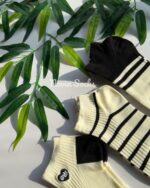 جوراب مچی  کبریتی سیاه سفید Girls - تصویر 3