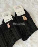 جوراب نیم ساق گلدوزی خرسی - تصویر 7