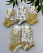 جوراب مچی کبریتی گل زرد