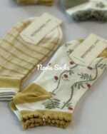 جوراب مچی کبریتی گل زرد - تصویر 4