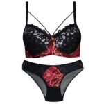 ست شورت و سوتین  مخملی رعدوبرقی 102047 سایز90 - تصویر 2