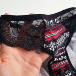 ست شورت وسوتین اسفنجی مشکی زیگزاگی104689 - تصویر 3