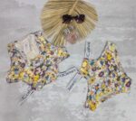 ست نیم تنه و شورت گل بزرگ بدون پد 109158 سایز L مناسب 36و38 - تصویر 4