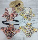 ست نیم تنه و شورت گل بزرگ بدون پد 109158 سایز L مناسب 36و38